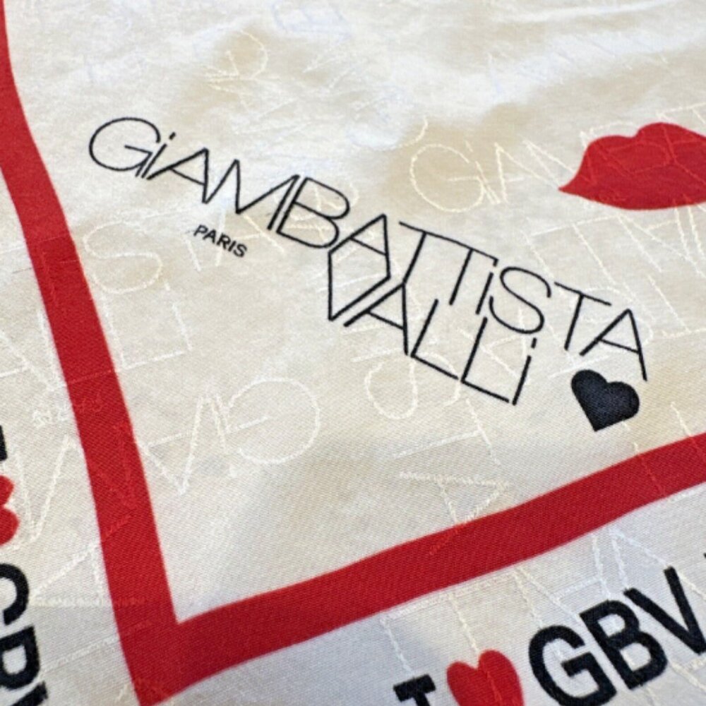 GIAMBATTISTA VALLI X H&M Scarf 100% Pure Silk Pocket Square Purse Accent RARE - Picture 2 of 5